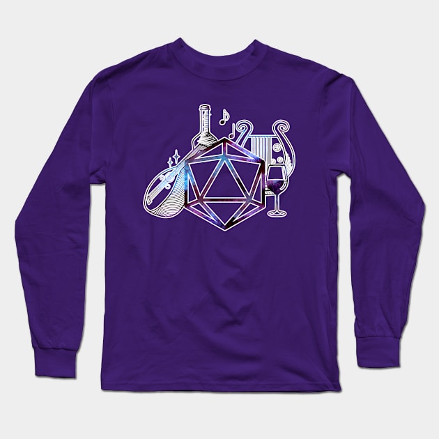 D&D Bard's Dice Long Sleeve T-Shirt by CuteNerds